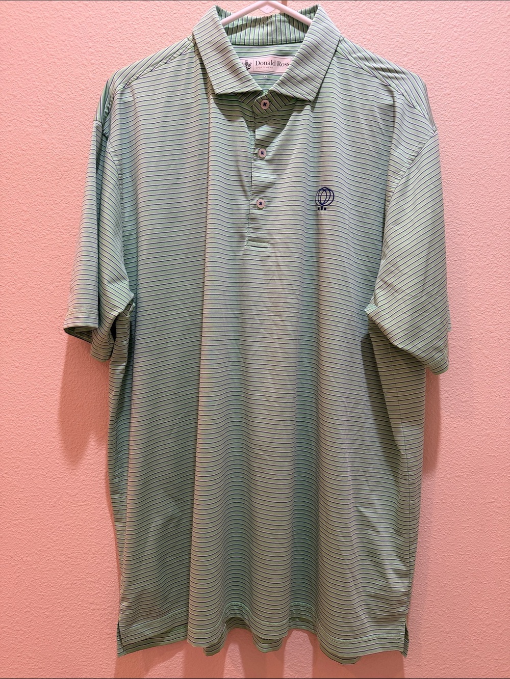 Donald Ross Men's Striped Polo Shirt Size XL